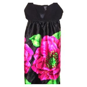 Silky floral mini dress